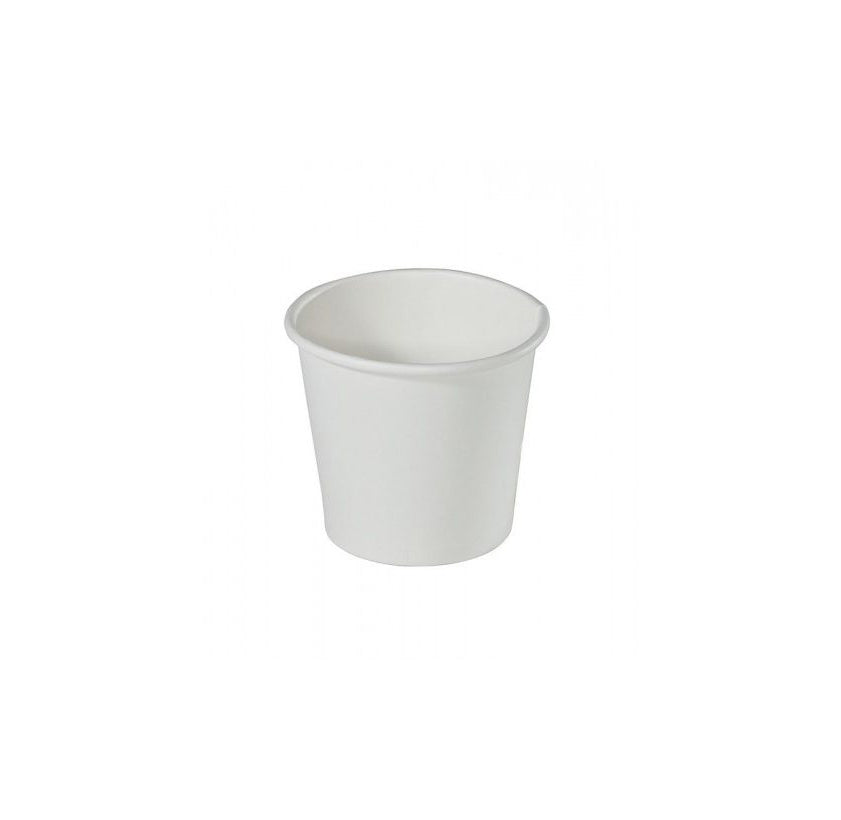 Pahare din carton albe 4 oz, 50 buc/set