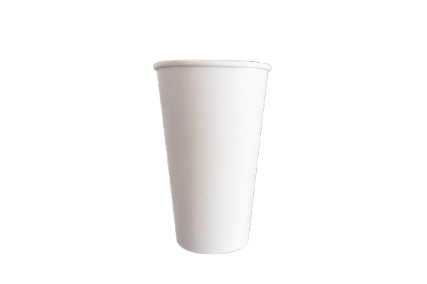 Pahare din carton albe pentru bauturi calde 16 oz, 50 buc/set