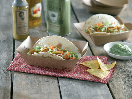 Barcute catering din carton cu polietilena cpentru salata, burger, cartofi prajiti fast food, street food