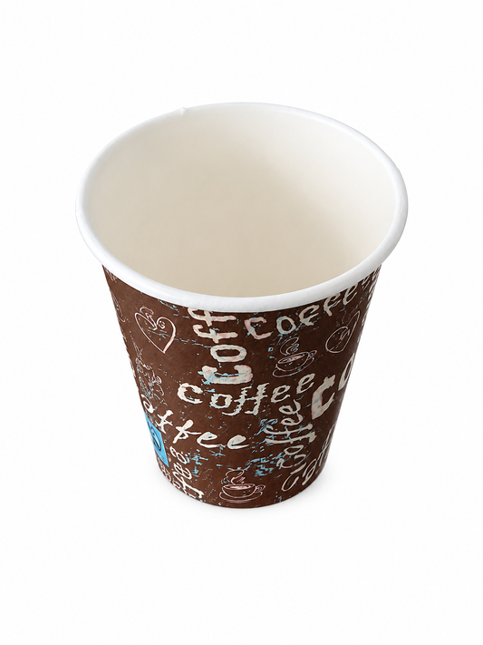 Pahar carton 7oz coffee print, 50 buc/set