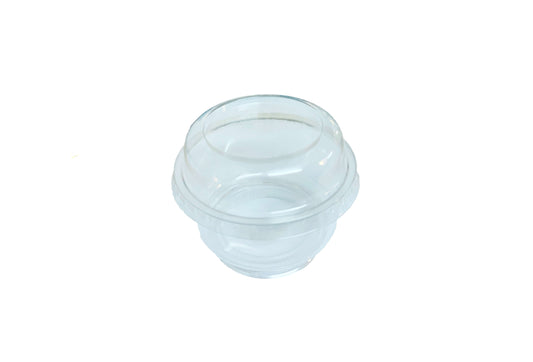 Cupa aperitiv sau desert transparenta cu picior si capac transparent