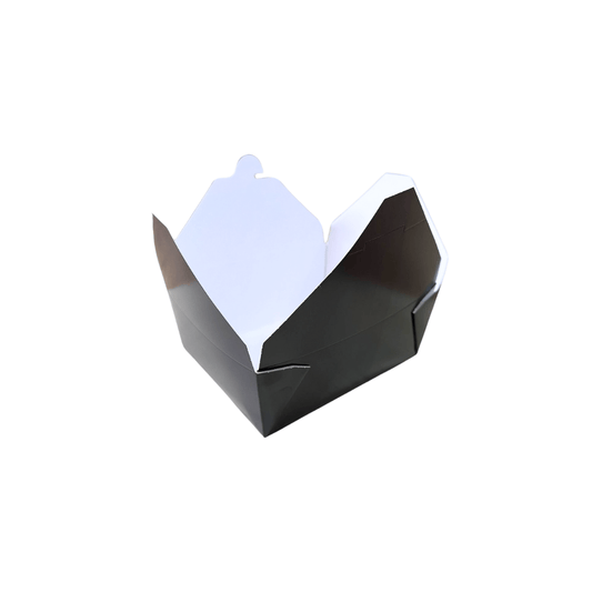 Cutii carton negre meniu catering 150 x 120 x 65 mm, 50 buc/set