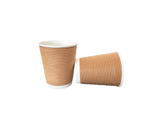 Pahare de carton kraft cu perete dublu 8 oz