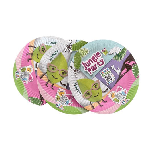 Farfurii carton rotunde Party Jungle, 23 cm, 8 buc/set articole petrecere copii