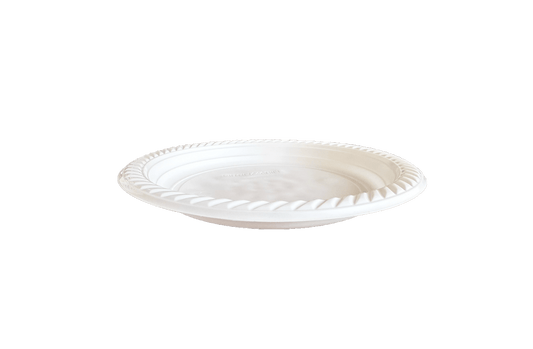 Farfurii plastic albe rotunde desert si felul doi 22 cm