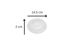 Capace transparente pentru caserole kraft si negre de salata 550 si 750 ml, 50 buc/set