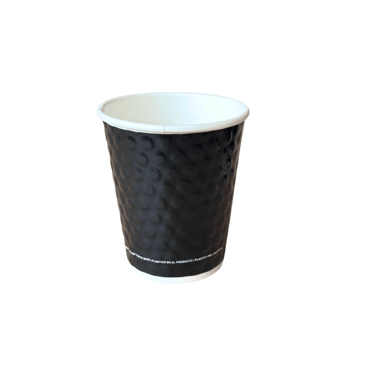 Pahare de carton negre cu perete dublu 8 oz