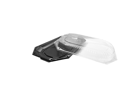 Platouri negre mari cu capac transparent inclus 43 X 29 CM