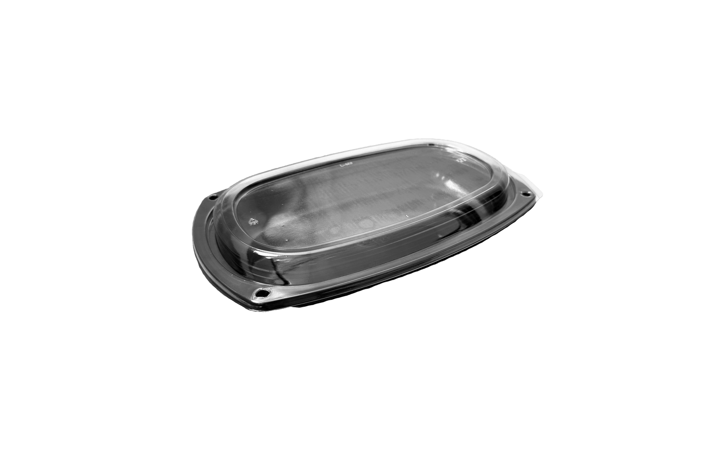 Platouri negre mici 30 x 18 cm, cu capac transparent, 50 buc/set b