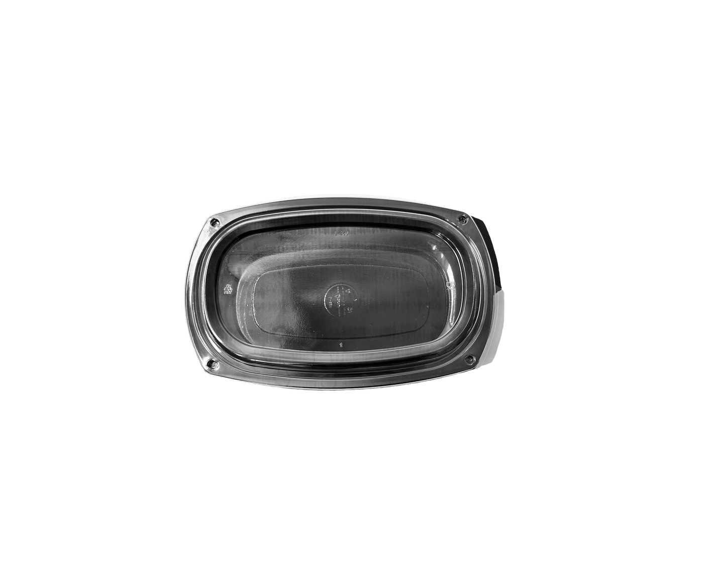 Platouri negre mici 30 x 18 cm, cu capac transparent, 50 buc/set f