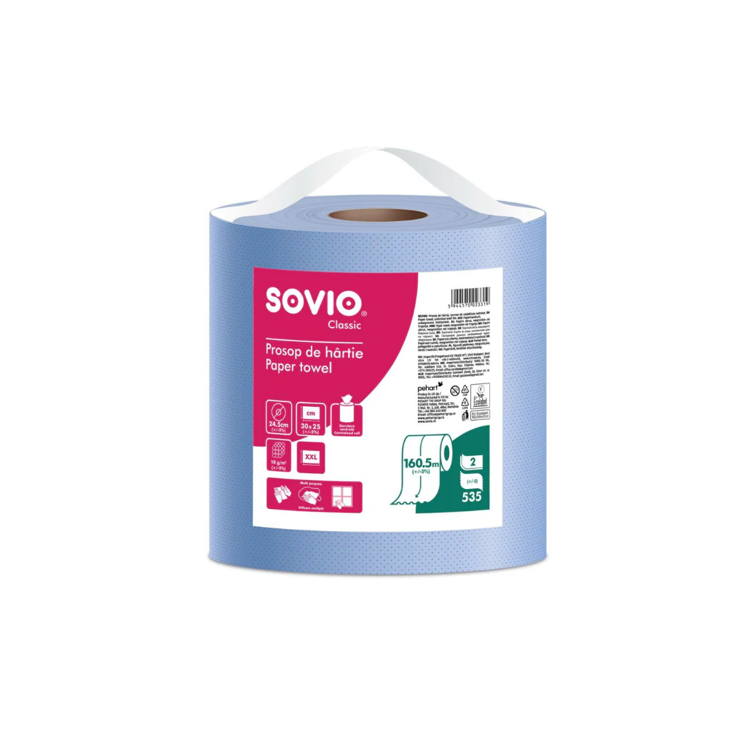 Sovio prosop monorola din hartie albastra, 2 straturi