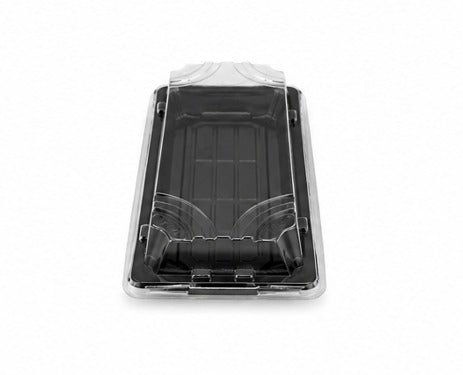 Caserole sushi negre cu capac transparent, 217*136mm