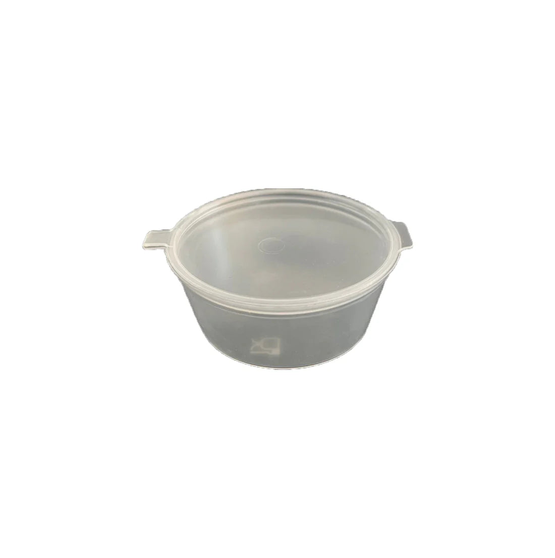 Sosiere rotunde din PP cu capac atasat DIFERITE DIMENSIUNI, 1 oz, 2 oz sau 4 oz, 100 buc/set