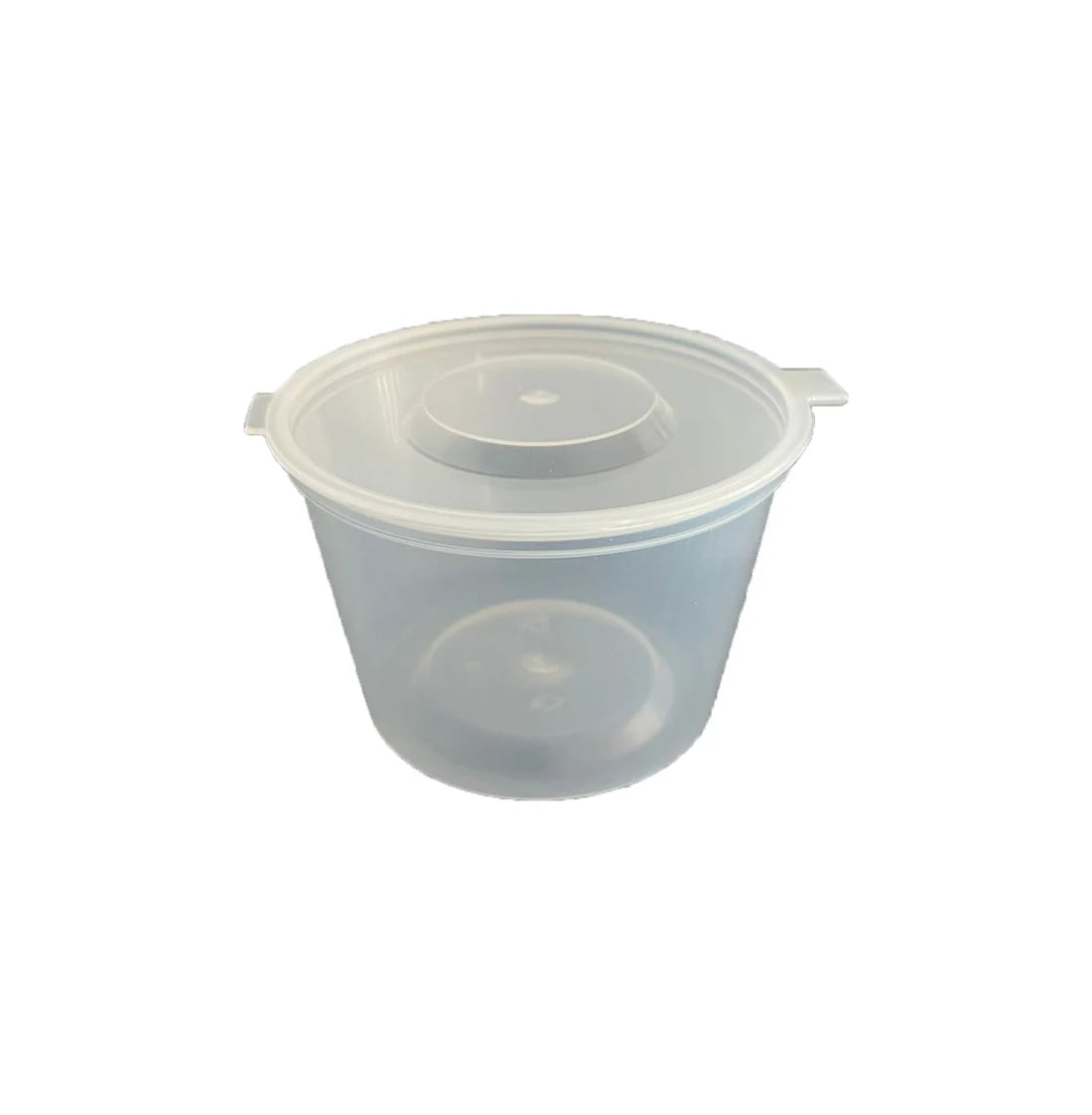 Sosiere rotunde din PP cu capac atasat DIFERITE DIMENSIUNI, 1 oz, 2 oz sau 4 oz, 100 buc/set