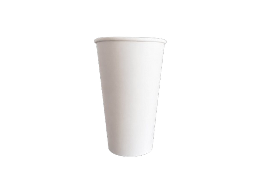 Pahare din carton albe pentru bauturi calde 16 oz, 50 buc/set