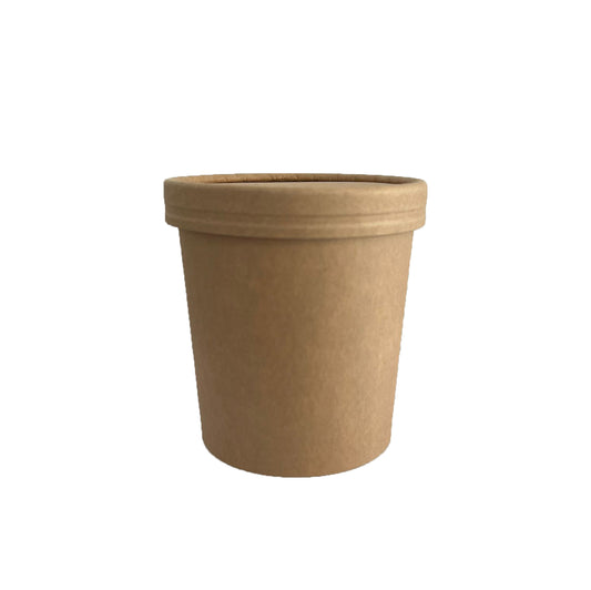 Boluri supa PREMIUM din carton 16 oz/470 ml si capac din carton, 25 buc/set