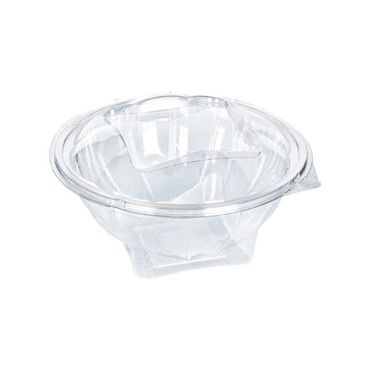 Caserole plastic rotunde pentru salata cu capac atasat, 1000 cc