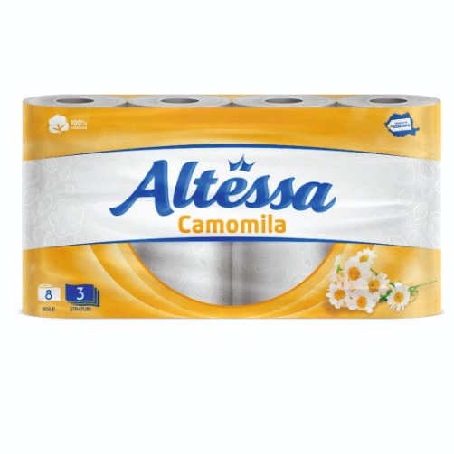Altessa hartie igienica alba, musetel, 3 straturi