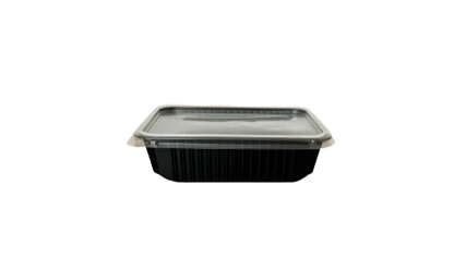 Caserole negre cu capac transparent inclus, 750 ml,  173*129*42 mm, 50 buc/set