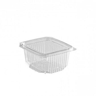 Caserole transparente GROASE cu capac atasat PET, 500 ml, 100 buc/set
