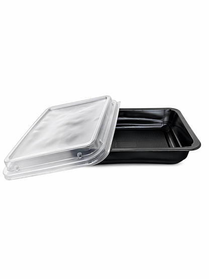 Caserole negre TERMO din PP, 1 compartiment, 227*178*45 mm, 50 buc/set