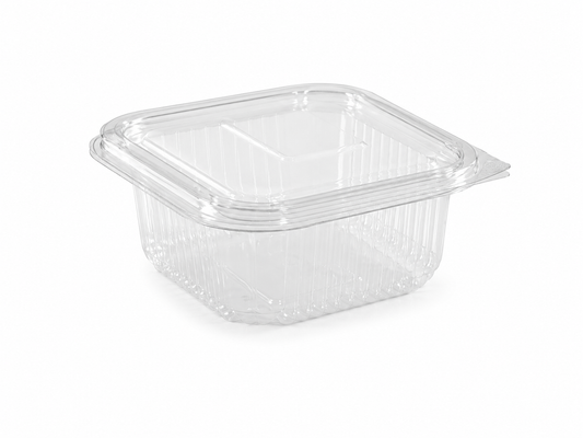 Caserole transparente cu capac atasat PET,  250CC, 100 buc/set