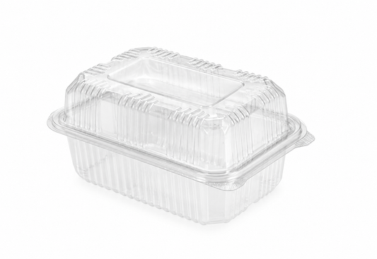 Caserole transparente pentru desert cu capac inalt atasat, 500 ml, 100 buc/set