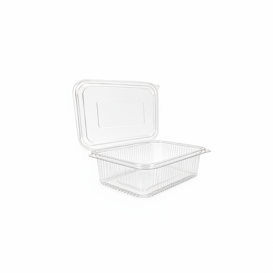 Caserole transparente cu capac atasat PET,  750CC, 100 buc/set
