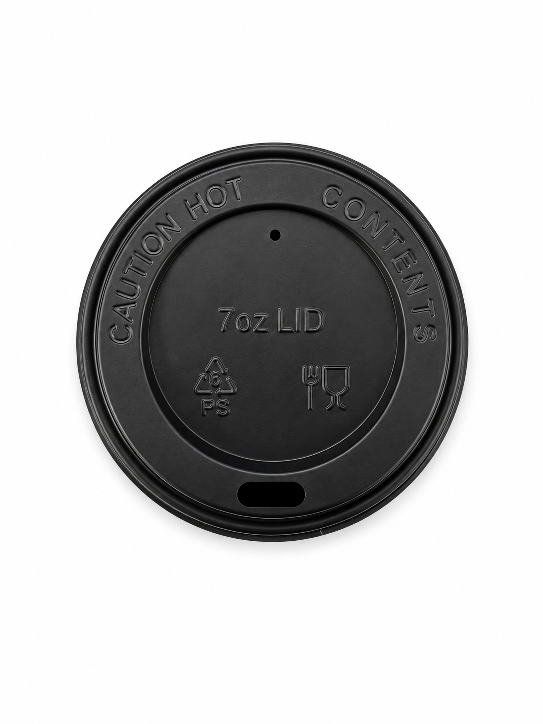 Capac negru pentru pahar carton 7 oz. 50 buc/set