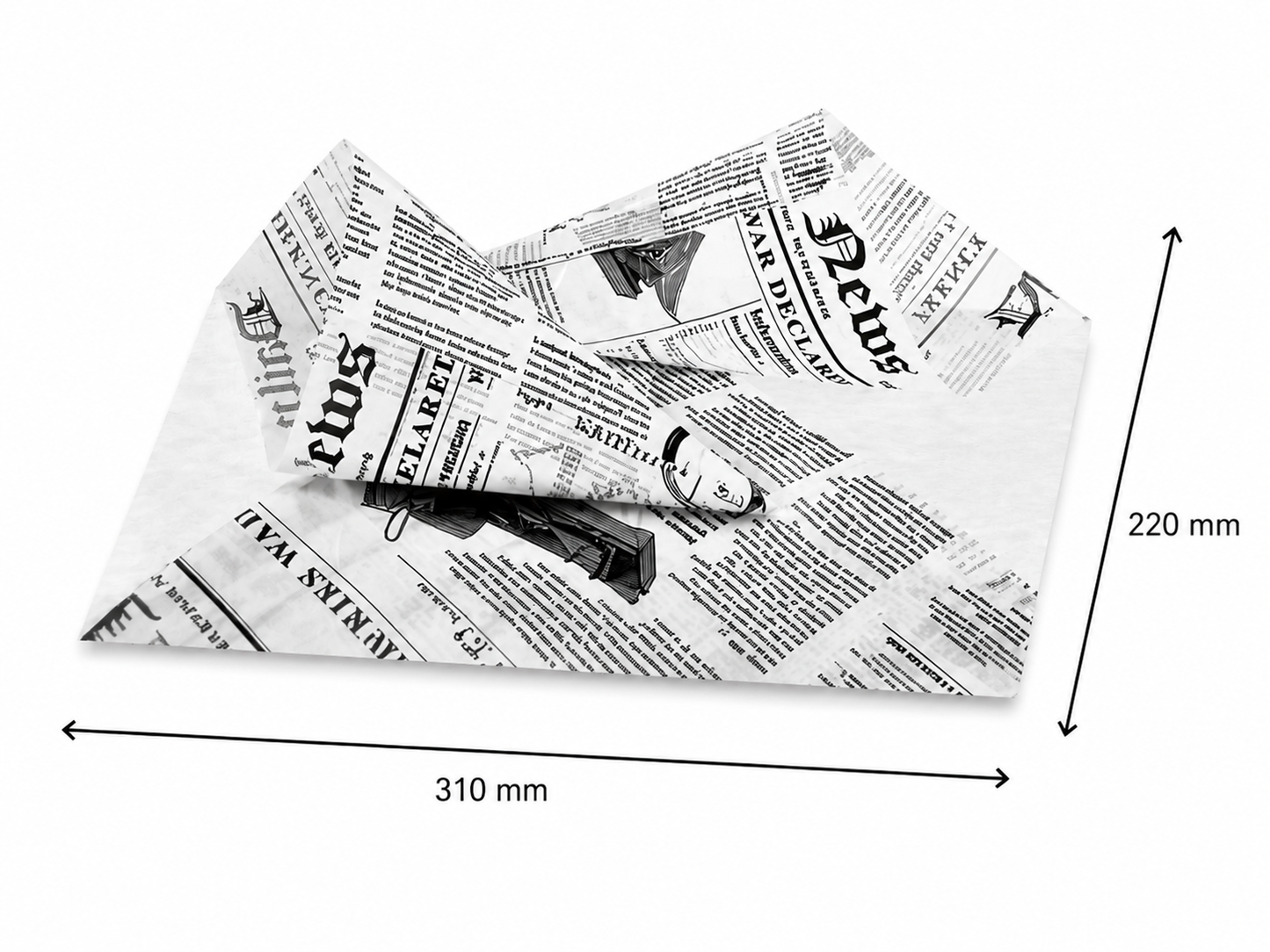 Con antigrasime print ziar 310x220mm h220mm 660mm