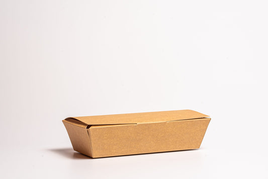 Cutii carton natur mici, Fish & Chips, 110 × 95 × 60 mm