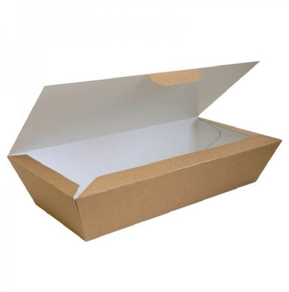Cutii carton natur mari, fish&chips 300*95*60 mm, 100 buc/set