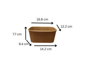 Caserole carton rectangulare 1000 ml