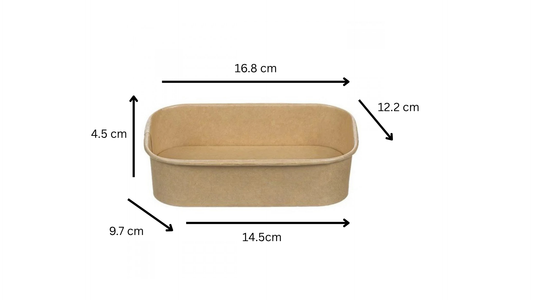 Caserole carton rectangulare 580 ml