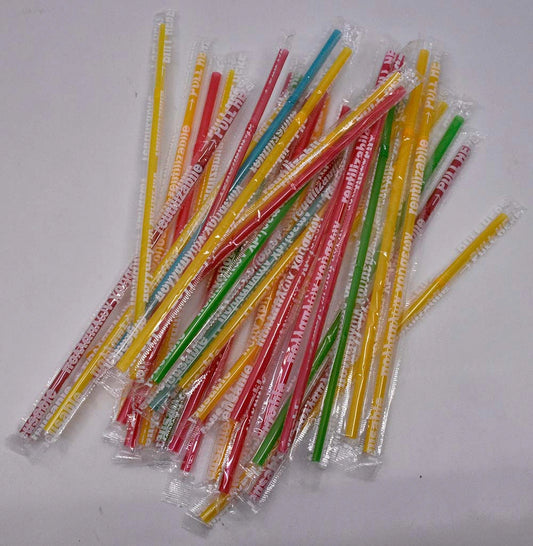 Paie reutilizabile color, ambalate individual, 240*5mm, 1000buc/set