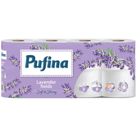 Pufina hartie igienica, lavanda, 3 straturi