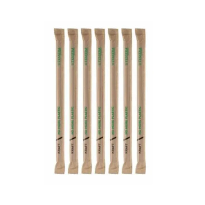 Paie kraft din hartie, flexibile, ambalate individual, 6 x 210 mm, 500 buc/set