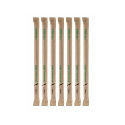 Paie kraft din hartie, flexibile, ambalate individual, 6 x 210 mm, 500 buc/set
