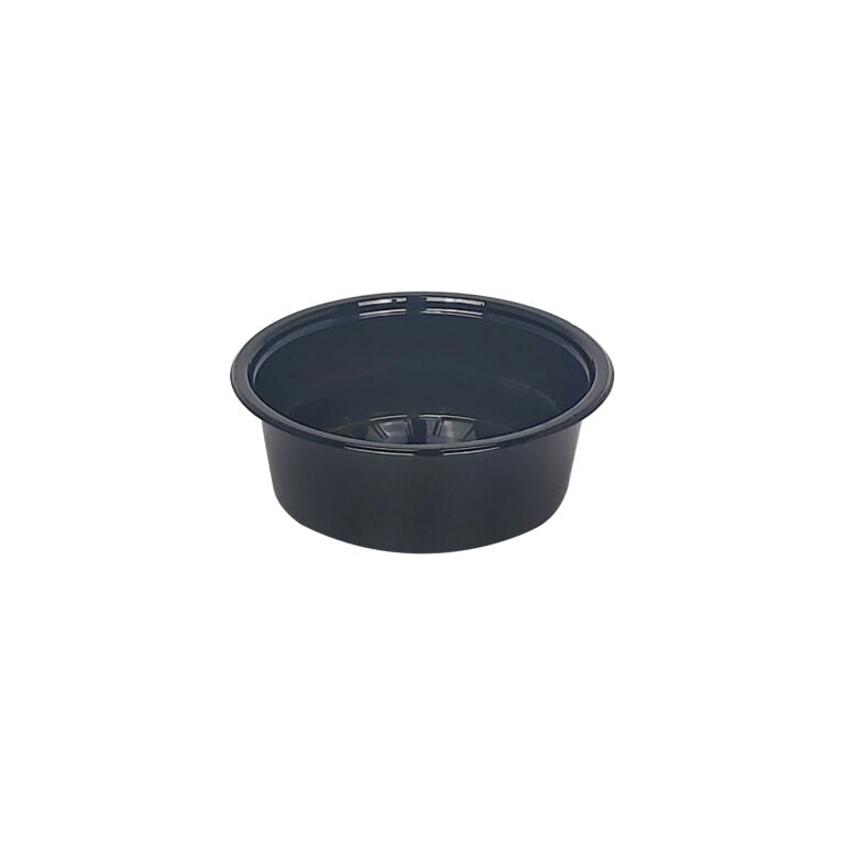 Sosiere negre rotunde cu capac detasat, 80ml, 100buc/set