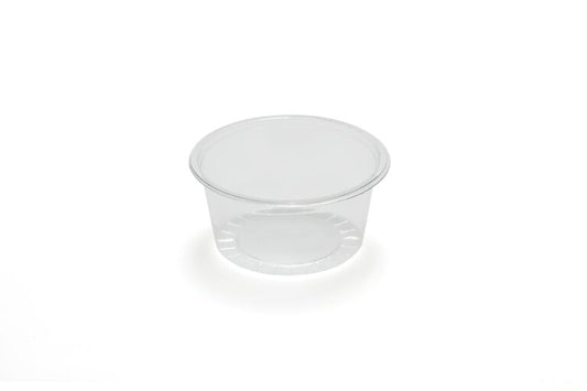Sosiere transparente rotunde cu capac detasat, 100ml, 100buc/set