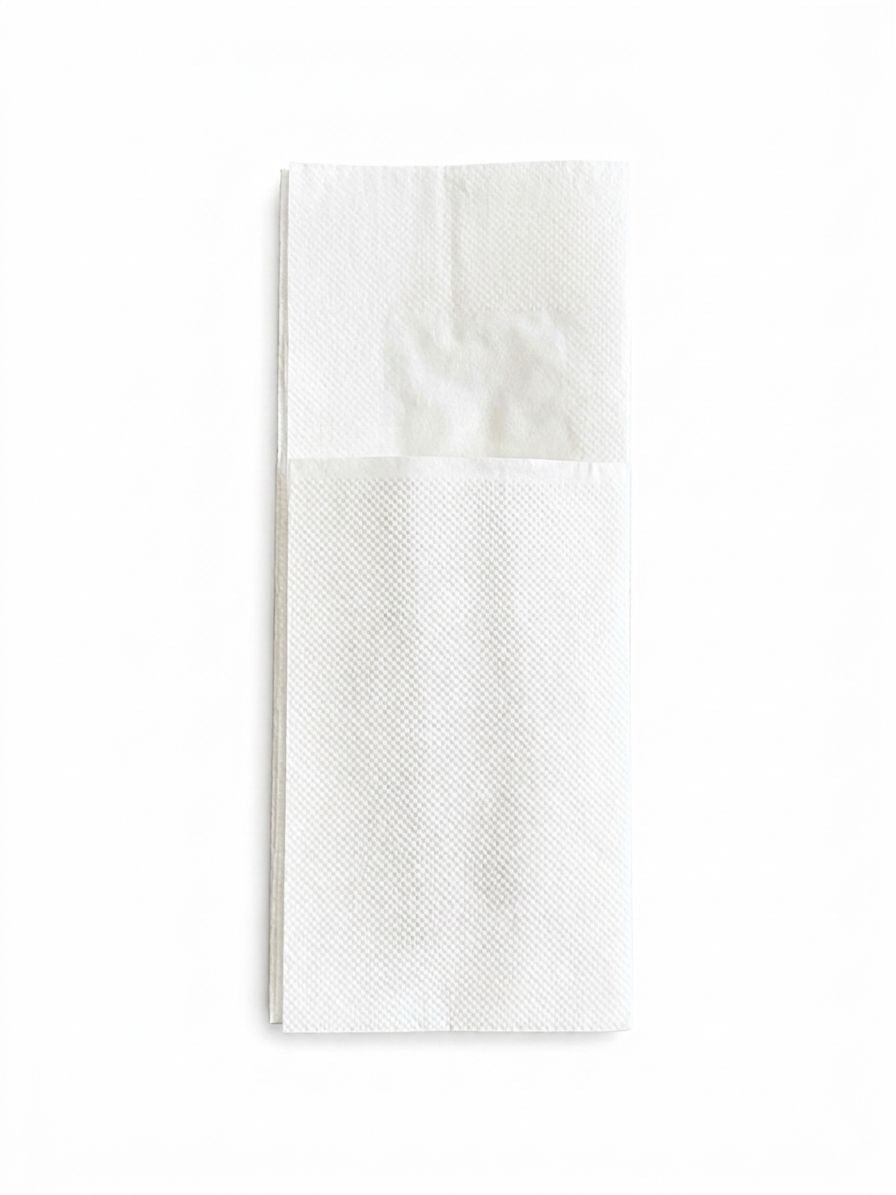 Servetele albe plic tacam, 2 straturi, 33 x 33, 75 buc/pachet