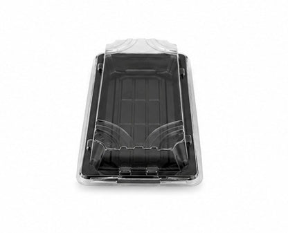 Caserole sushi  negre cu capac transparent, 217*136mm