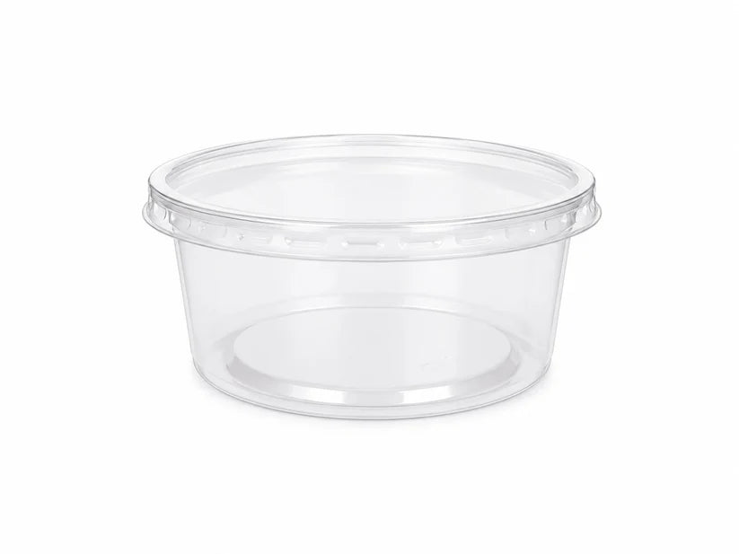Caserole transparente din PP cups plus capac, 125 ml