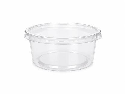 Caserole transparente din PP cups plus capac, 200 ml
