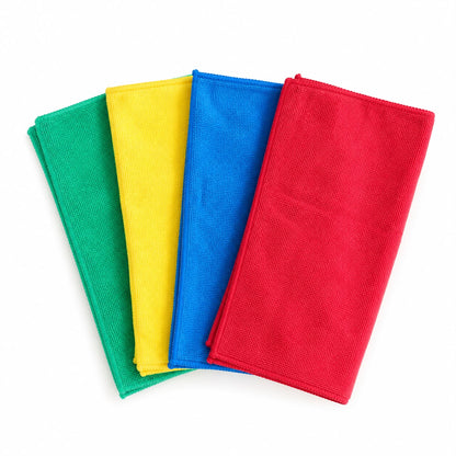 Lavetă microfibră roșie, 30 × 30 cm, 10 buc/set