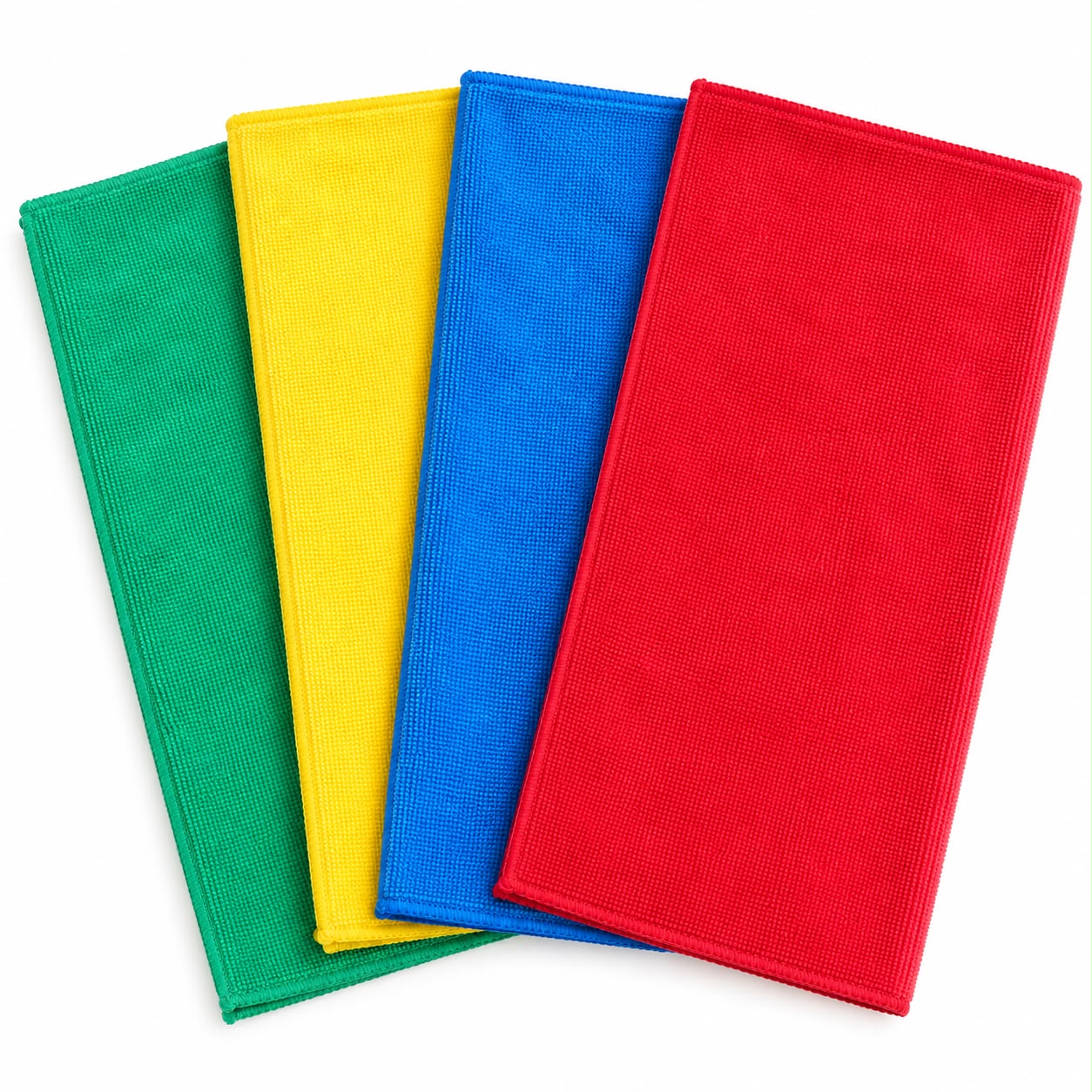 Lavetă microfibră verde, 40 × 40 cm, 1 buc/set folie