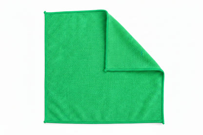 Lavetă microfibră verde, 40 × 40 cm, 1 buc/set folie