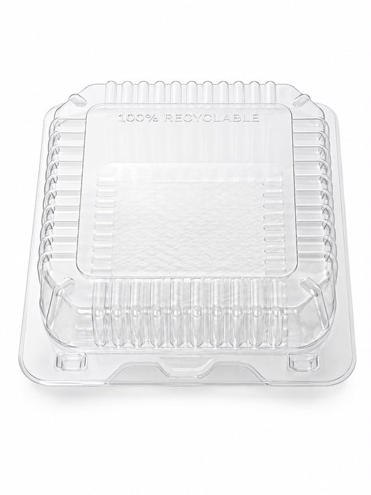 Cutii de patiserie transparente cu capac 153 × 158 mm, H 40 + 40 mm