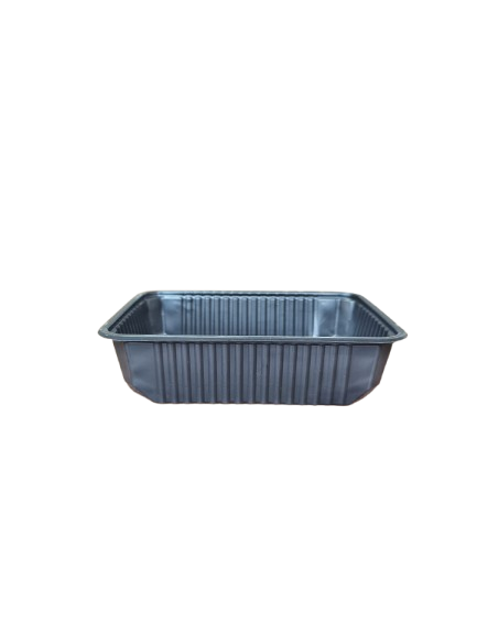 Caserole negre cu capac transparent inclus,  173*130*65 mm, 50 buc/set