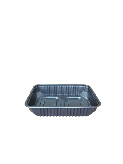 Caserole negre cu capac transparent inclus, 500 ml, 173*129*34 mm, 50 buc/set